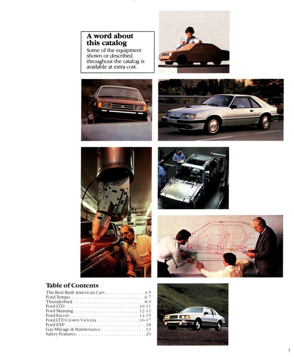 1984 Ford Cars Brochure Page 3